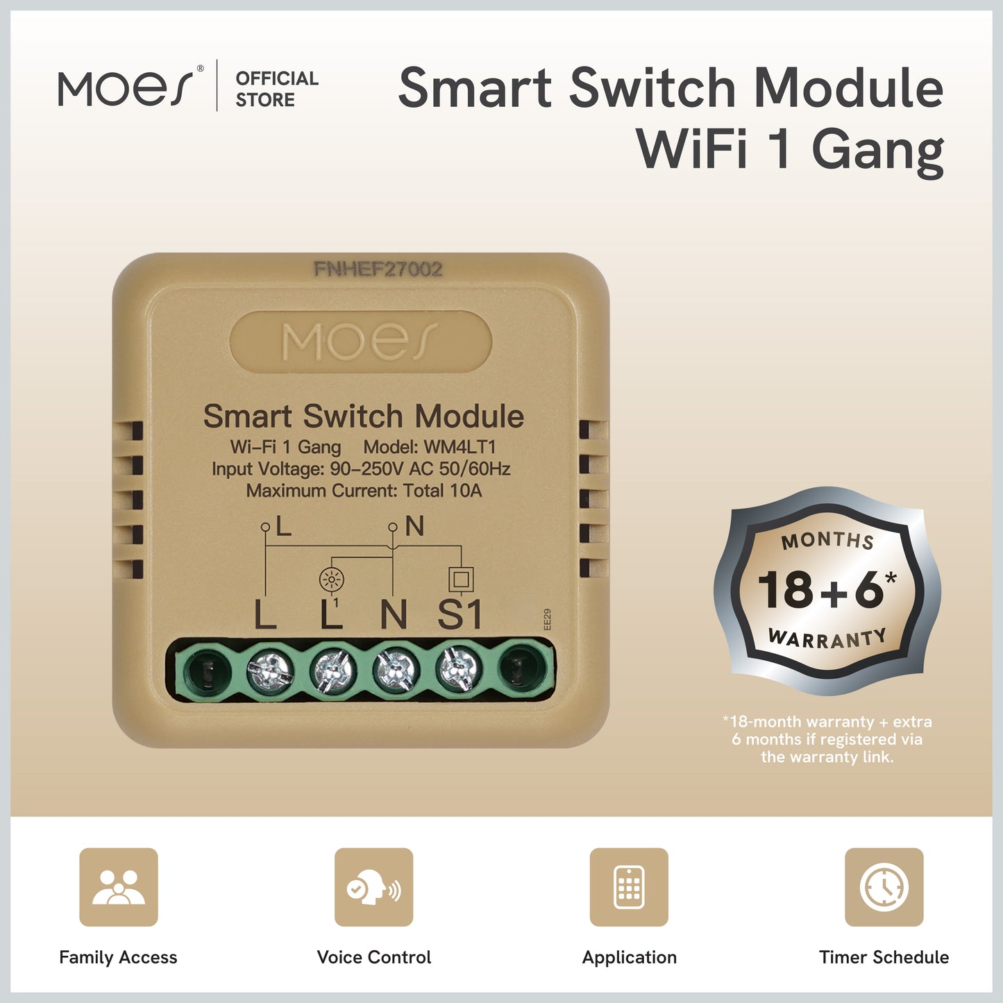 Mini Smart Switch Module 1 Gang - 4 Gang