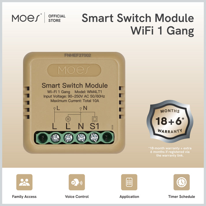 Mini Smart Switch Module 1 Gang - 4 Gang – Moes indonesia