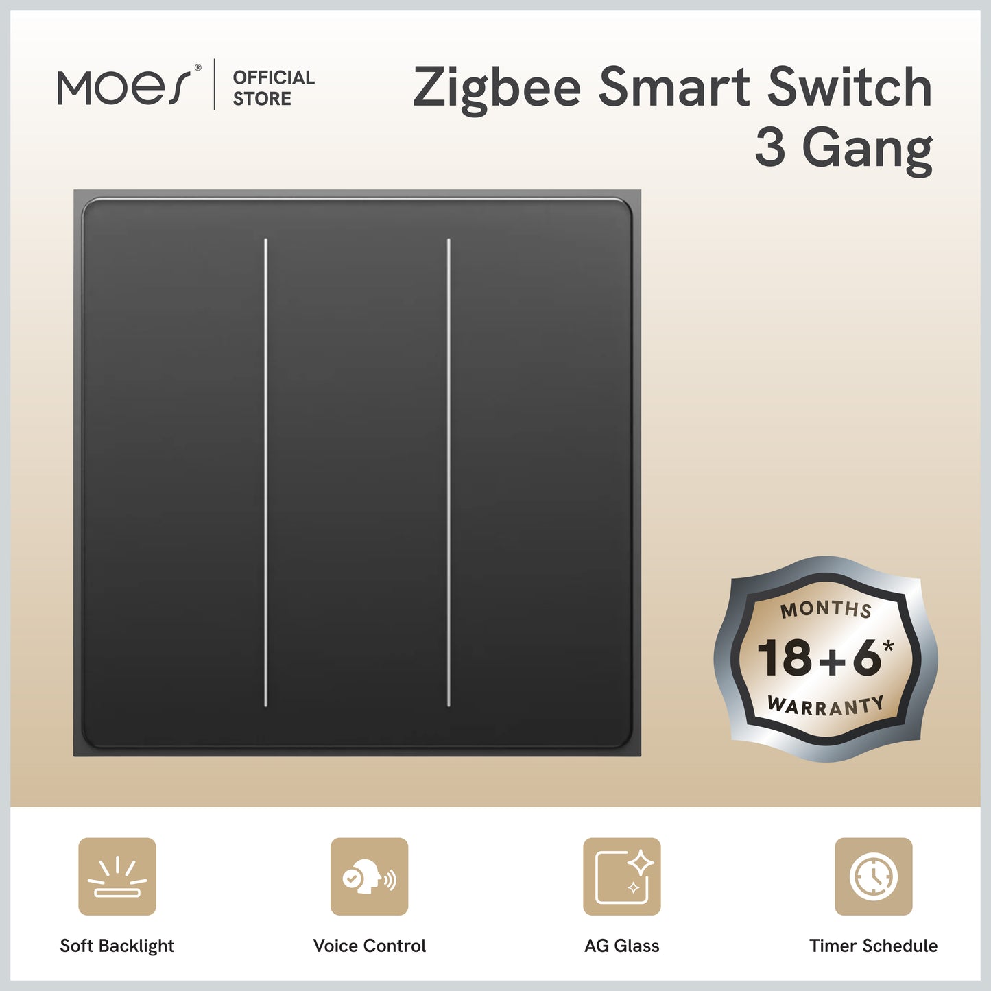 Smart Switch Star Feather Series 3 Gang