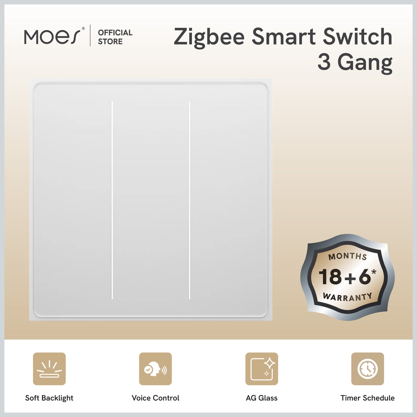 Smart Switch Star Feather Series 3 Gang