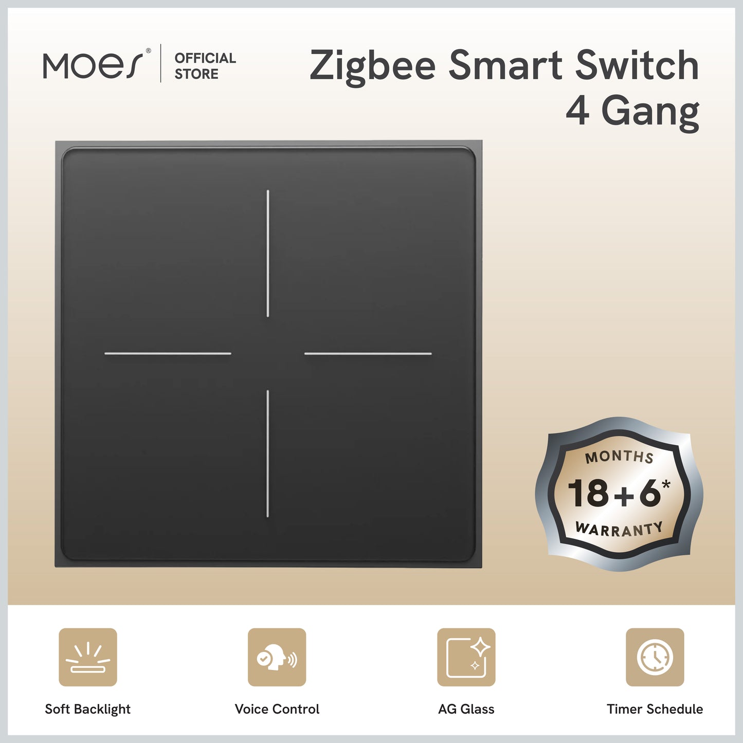 Smart Switch Star Feather Series 4 Gang