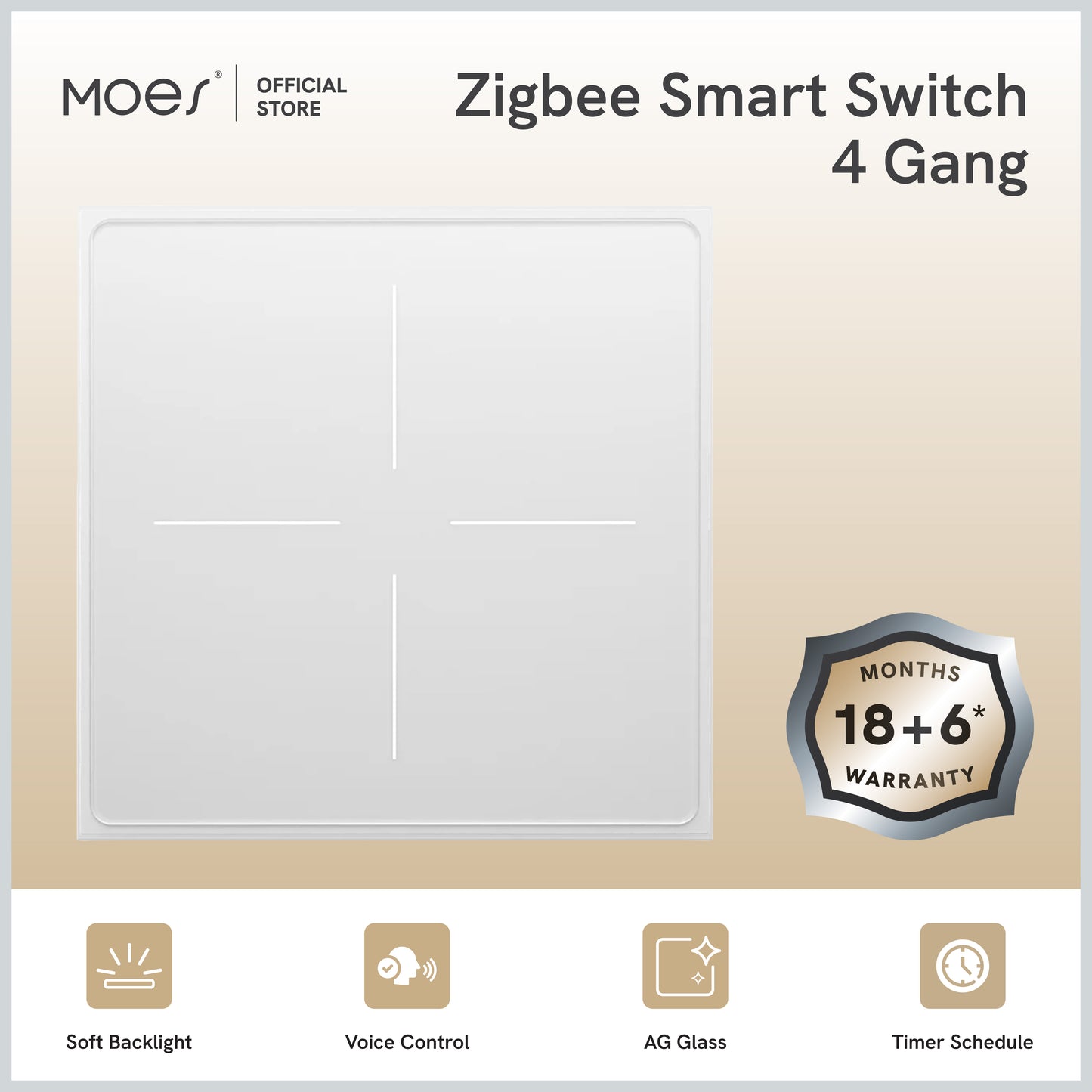 Smart Switch Star Feather Series 4 Gang